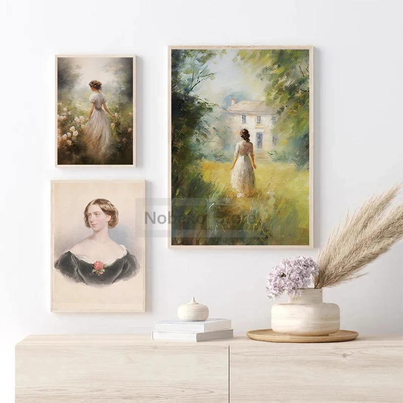 Pride and Prejudice Art Wall Garden Landscape Elizabeth Bennet Posters Prints Canvas Painting Pictures Home Room Reading Decor
