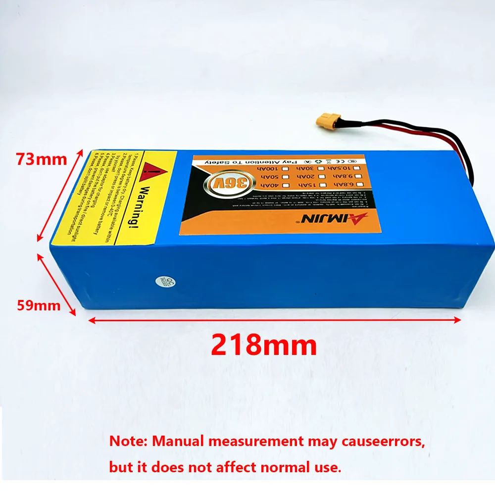 9.8Ah 10S2P 36V 5C Power Rechargeable 500W-1000W for Electric scooters bicycle motorcycle,T JST XT60 21700 Lithium Battery Pack