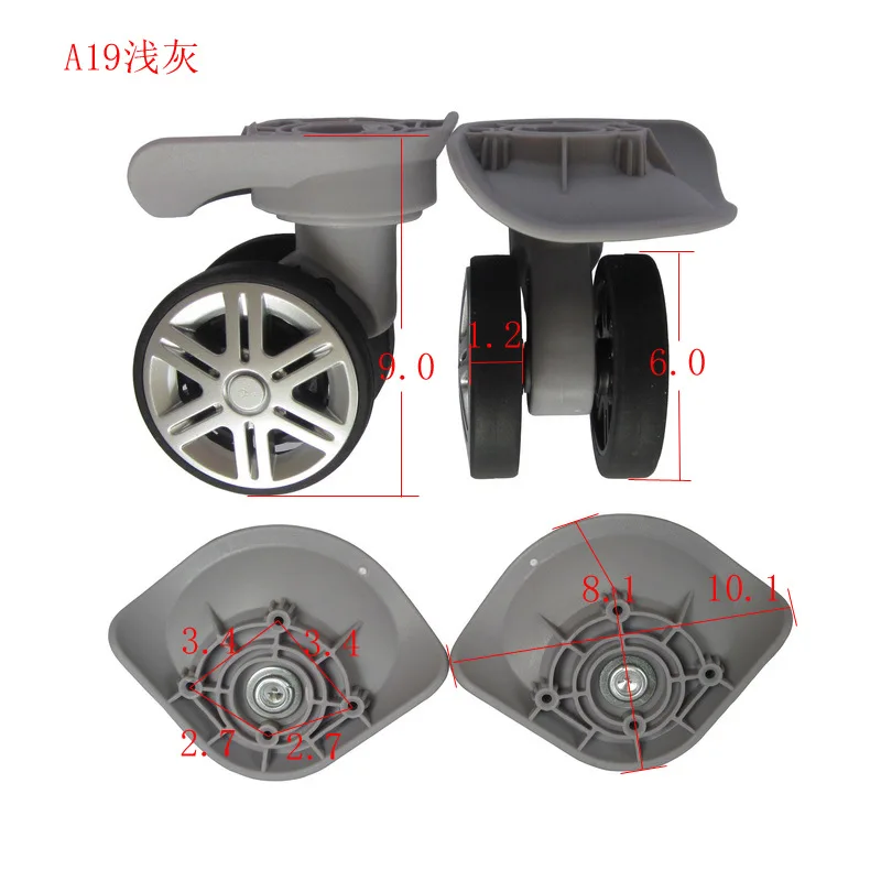W015 A-19 A19 A02 A-02 Luggage Suitcase Accessories Double Row Universal Wheels Trolley Case Dual Wheel Repair Replacement