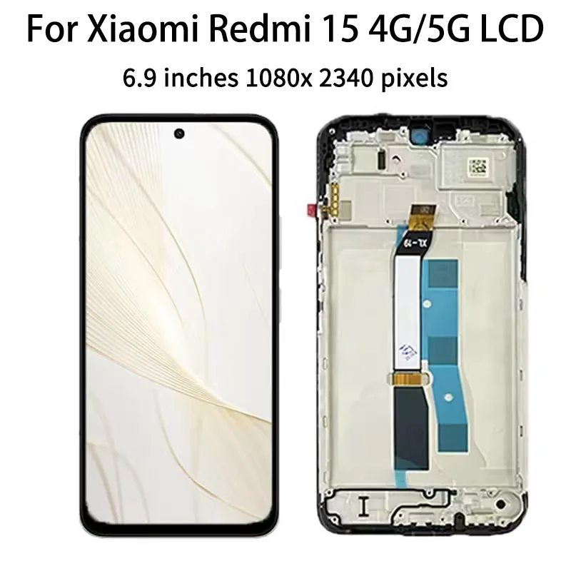 Ekran 6.9” do Xiaomi Redmi 15 4G/5G, wyświetlacz, panel dotykowy, digitizer, moduł do Redmi 15 25062RN2DA 25057RN09E — zdjęcie produktu 3