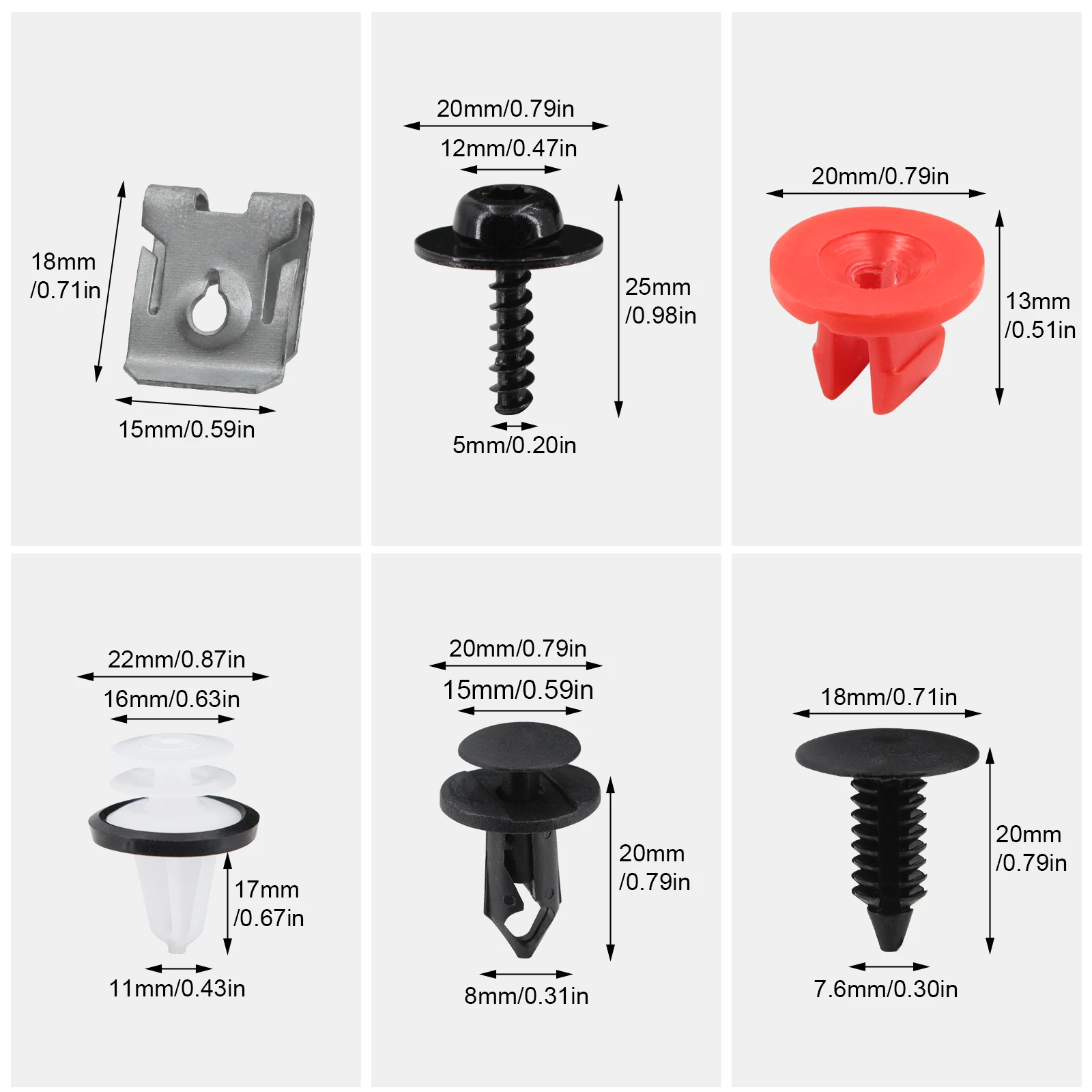 Engine Splash Shield Screw Bolt Nut Clip Kit T30 Torx Head Undertray Cover Screw Set, for Ford Focus C-Max Lincoln Explorer