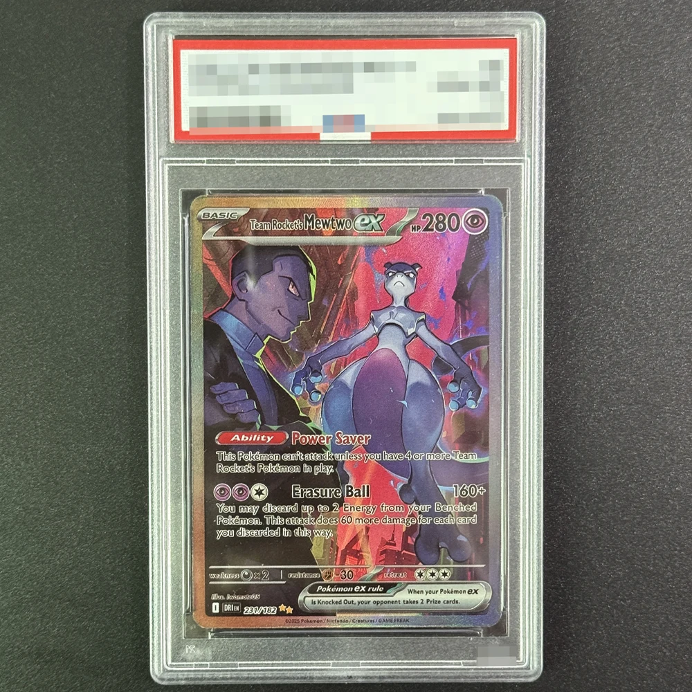

Сделай сам PTCG 2025 P.M. DRI EN-DESTINED RIVALS ROCKET'S MEWTWO Ex Rating Коллекционные карты Копия градуированных карточек