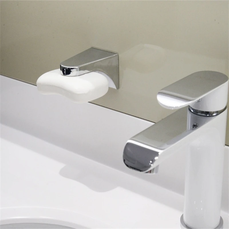 1PCS Soap Box Strong Suction Magnetic Soap Holder Wall Mount Container Dispenser Bathroom Soap Dish Rack Storage