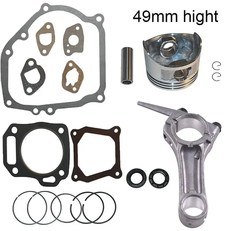 For Honda GX160 5.5HP GX200 6.5HP Engine Replacement Kit 68MM Piston Ring Full Gasket Set Included