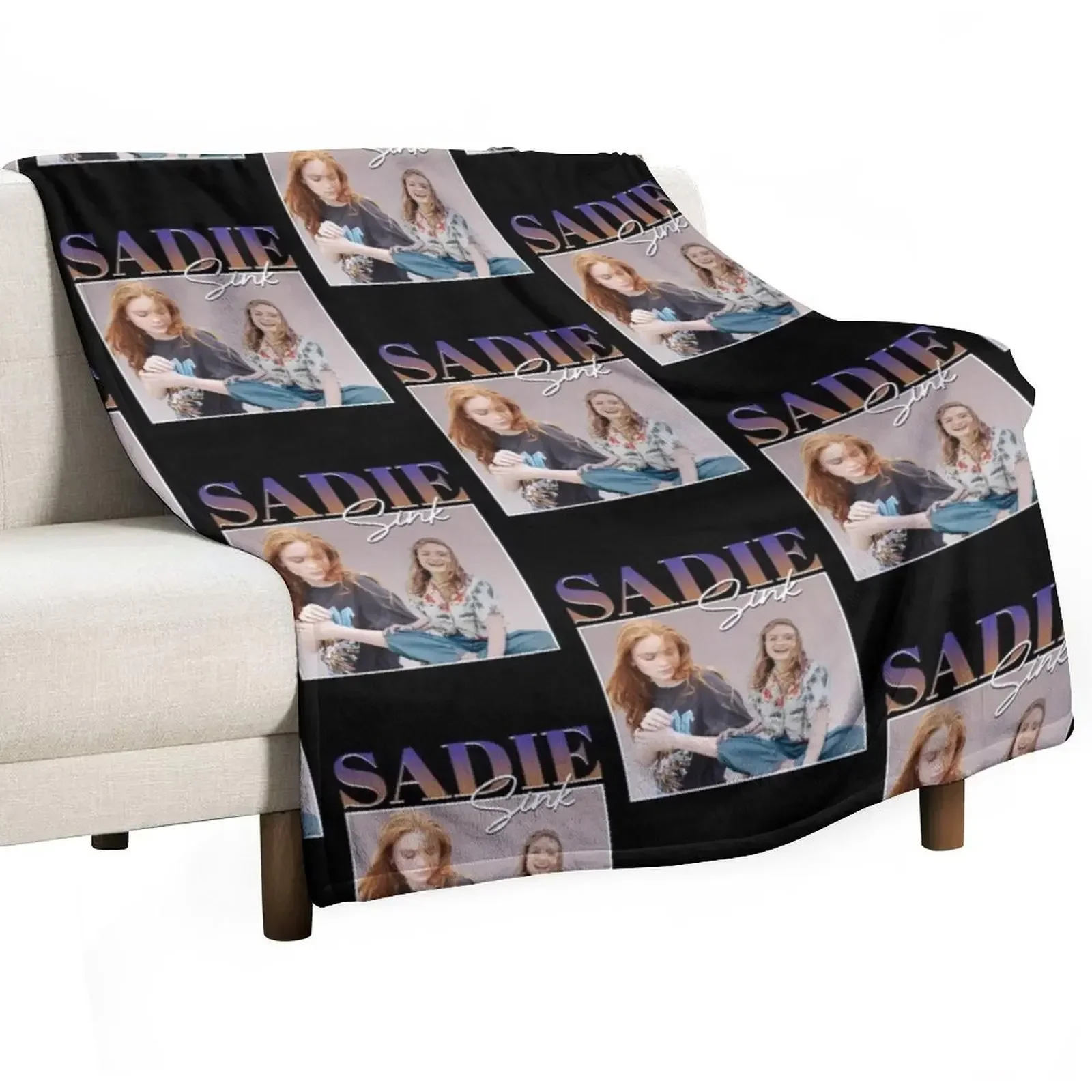 

sadie sink retro Throw Blanket Thermal Sofa Blankets