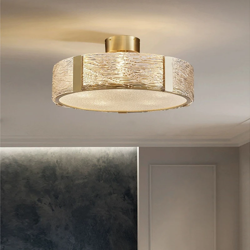 Lustres de plafond en verre en laiton à intensité variable, salon et chambre à coucher, suspension LED moderne, décoration d'intérieur, lam138, patch ho 2024 Ludeviation