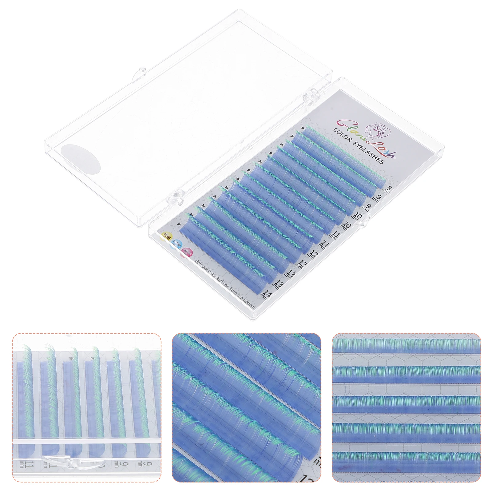 

1 Box Fluorescent Fake Eyelashes Fashion Decorative False Lashes Women Cosplay Eye Lashes Long-Lasting Curved Handmade Eyelash