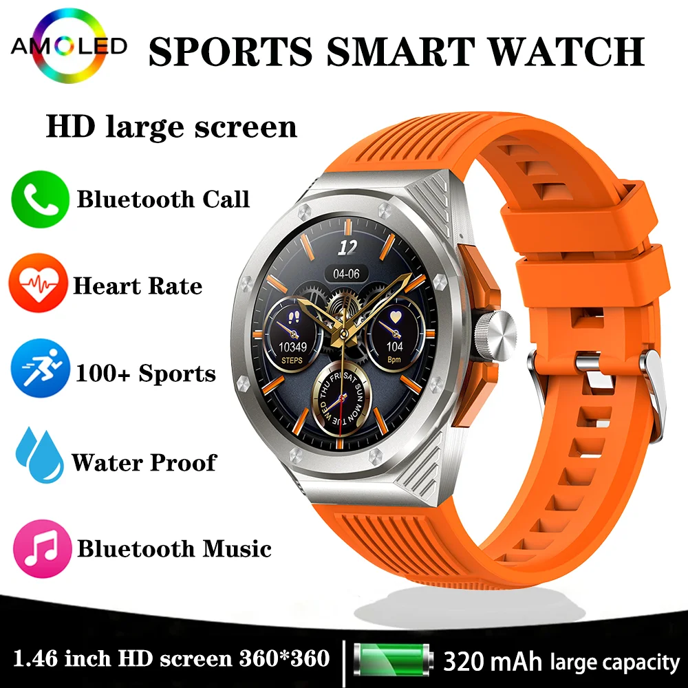 

Xiaomi Youpin AMOLED Smart Watch Men Blood Pressure Heart Rate Monitoring Bluetooth Call Waterproof Sports Fitness Men's Watches