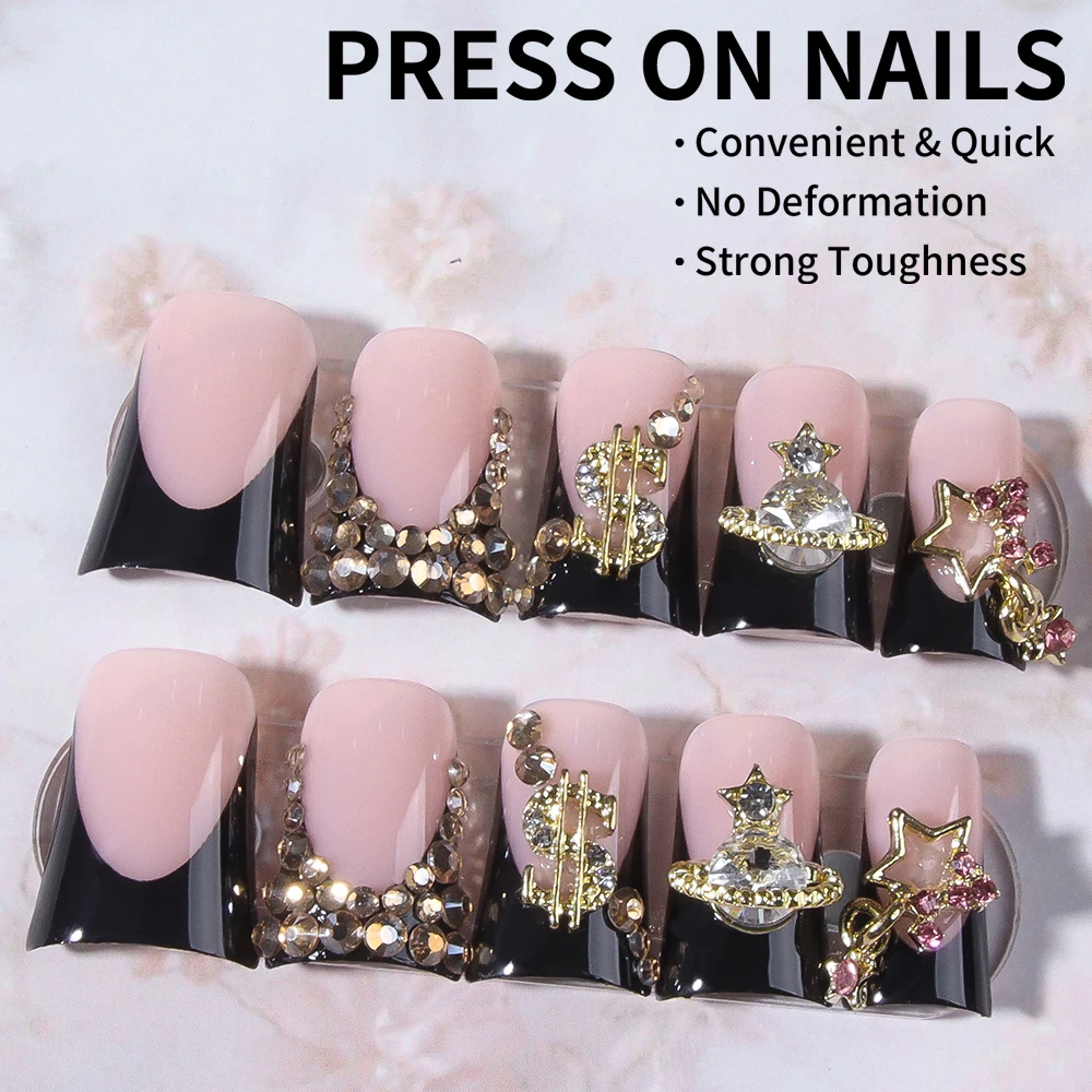 24 buah kuku palsu bergaya Y2K - 3D Printing Nails ulasan dan harga