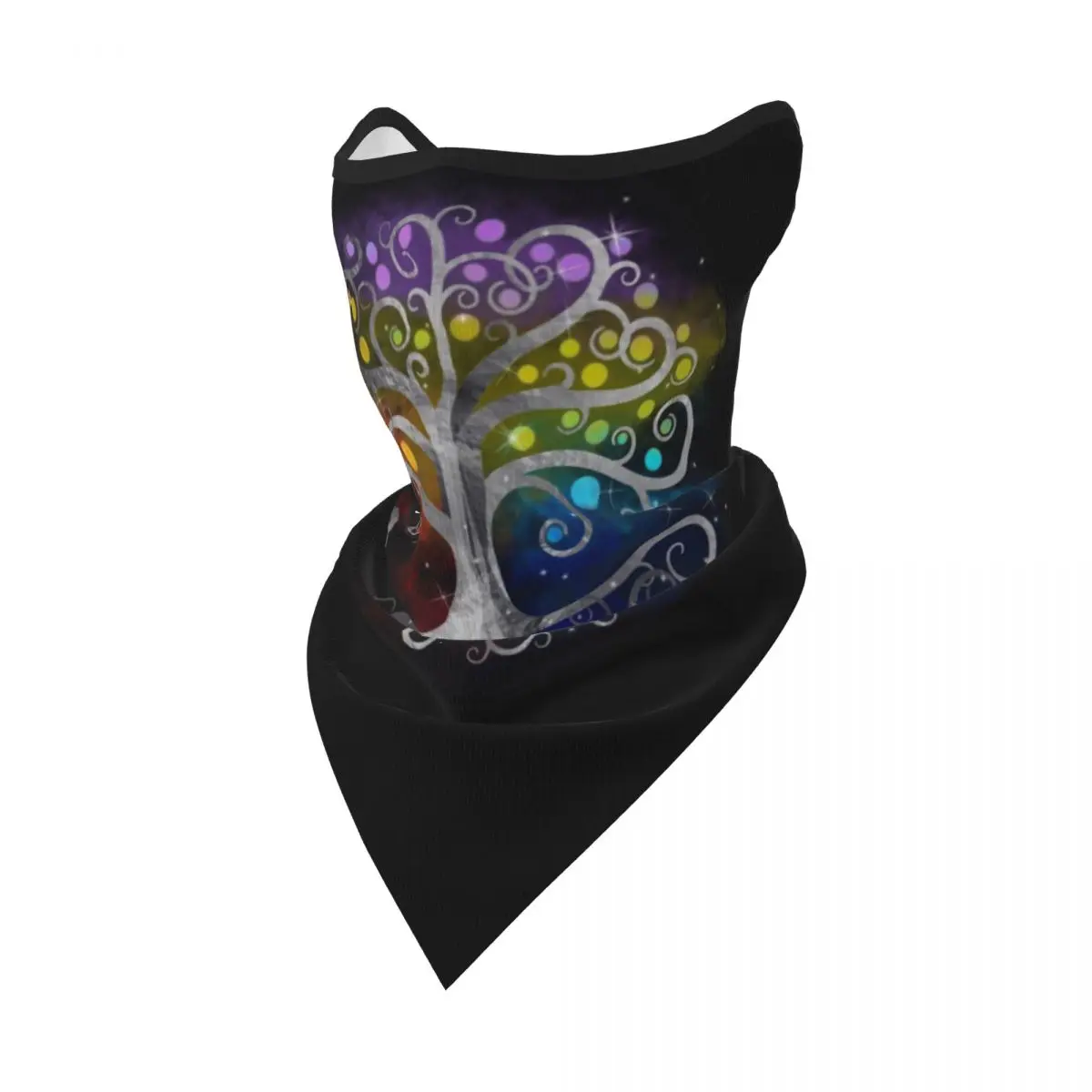 Tree Of Life Silver Swirl Bandana Neck Gaiter for Hiking Hunting Women Men Vikings Face Mask Wrap Scarf