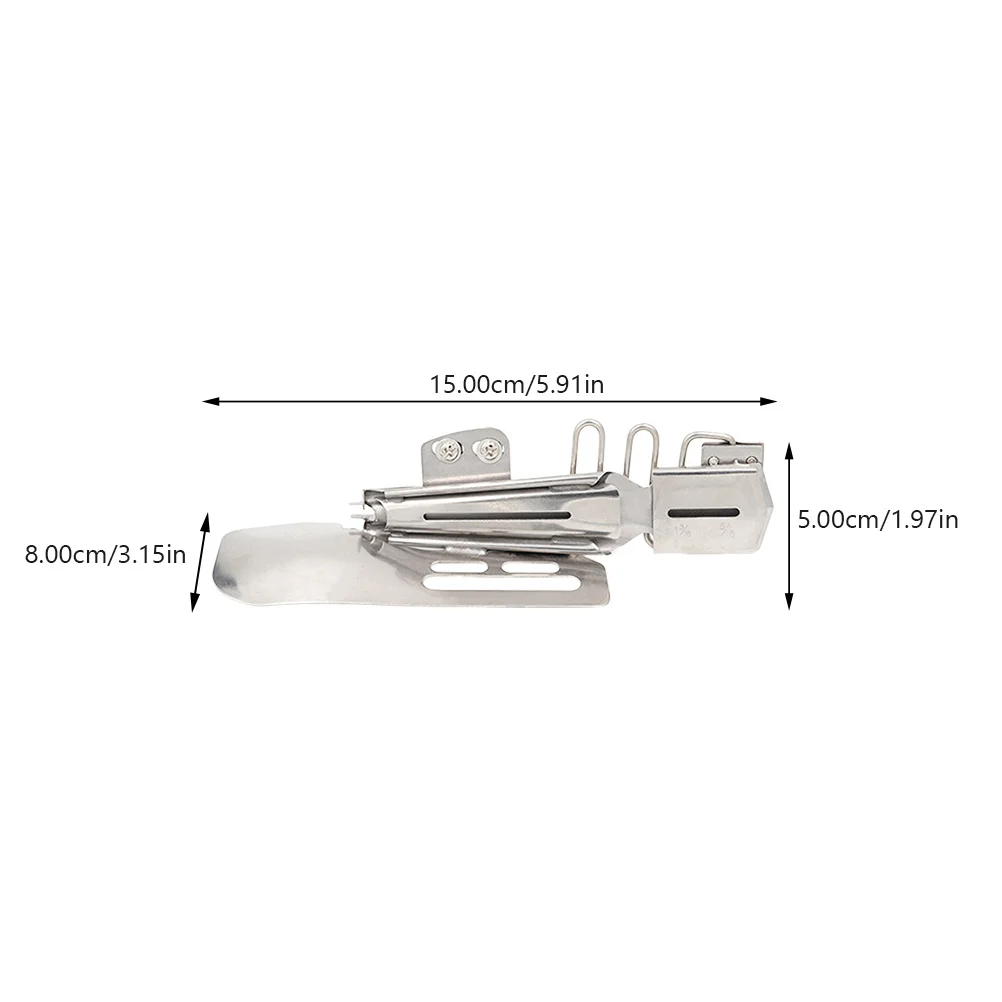 Stainless Steel Double Fold Angle Binder Sewing Machine Binding Attachment Edging Device For Overlock Hemming Industrial Use