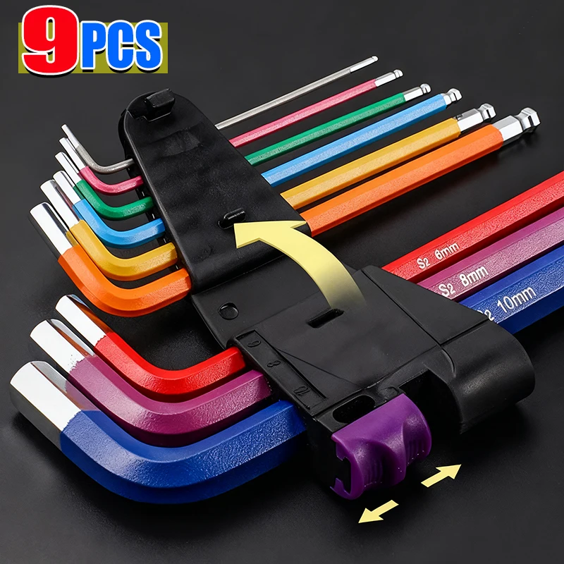 

Сверхмощный набор гаечных ключей из хром-ванадиевой стали с полкой для хранения, высокая твердость, разноцветная градиентная гальваническая отделка