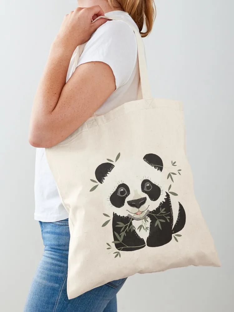 Panda Tote Bag Women's handbag bags for women Canvas stote bag foldable reusable bag