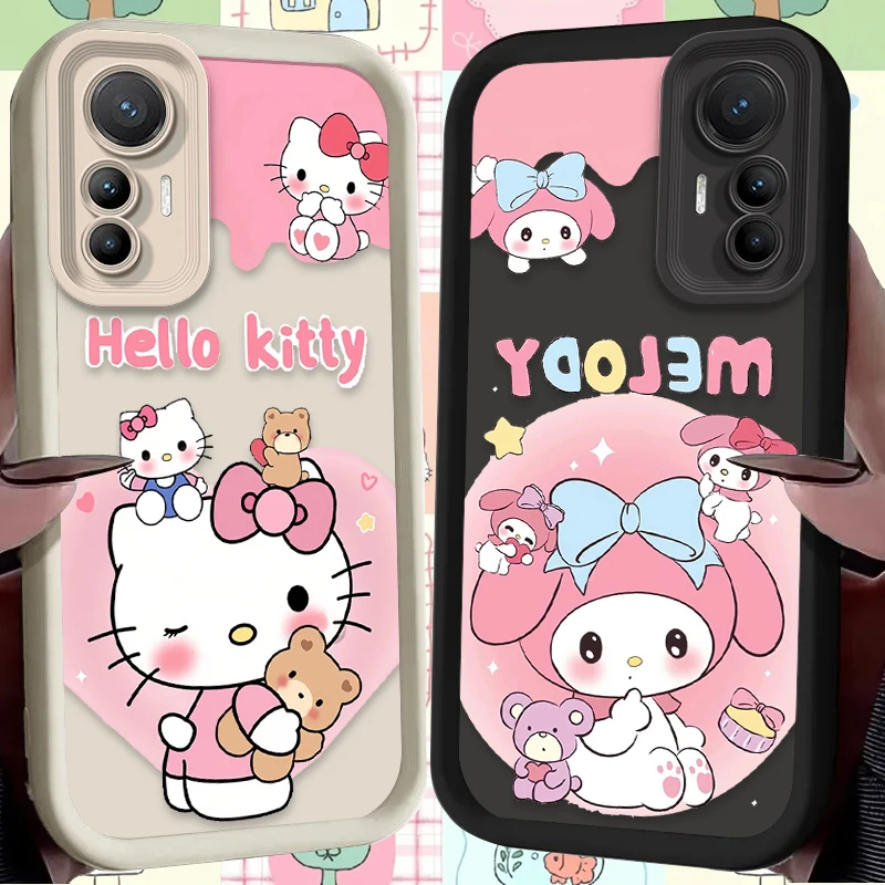 حافظة هالو كيتي ميلودي لهاتف شاومي بوكو F7 F6 F5 F4 F3 M5s C65 C75 C71 X7 X6 X5 X4 GT X3 NFC M7 M6 Pro 4G 5G غطاء خلفي ناعم