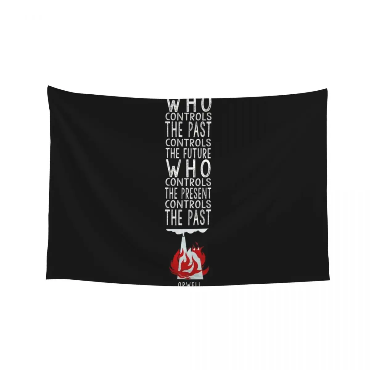 

Orwell 1984(for dark background) - who controls the past controls future, who present pas Tapestry Custom Tapestry