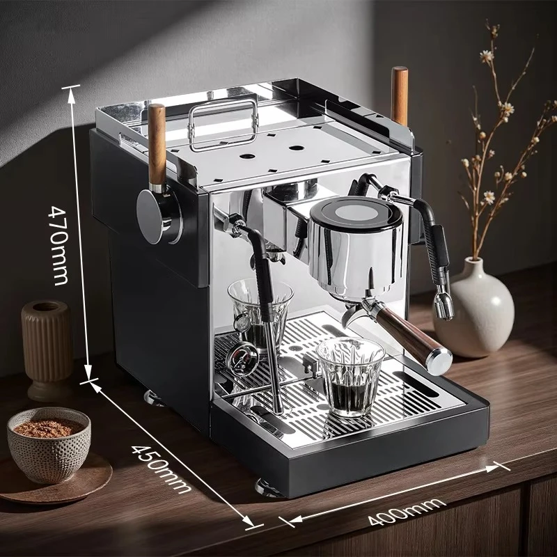Semi-Automatic Espresso Machine Lever Professional Grade 58mm Smart Pressure PID Display Stainless Steel 12