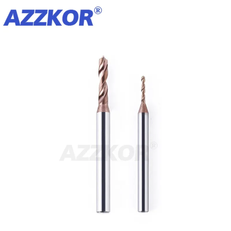 Broca de acero de tungsteno súper dura, punzonado de acero inoxidable fijo, taladro monolítico sólido con mango de 3mm para máquina de torno CNC