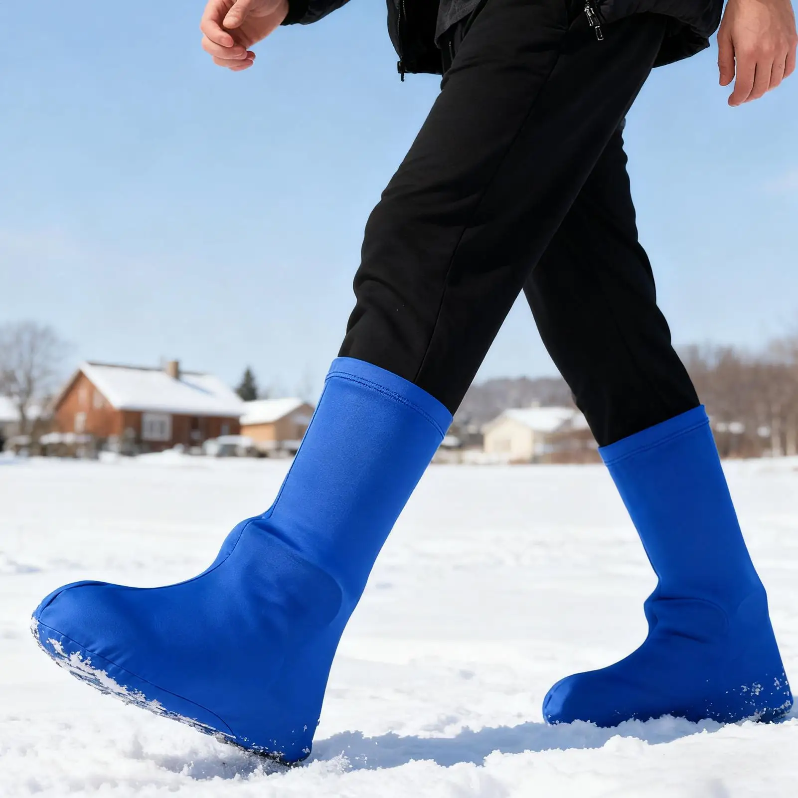 1Pairs High Top Shoe Covers Elastic Outdoor Hiking Boot Protectors Anti-Sand Snow Beach Dustproof Gear Desert Shoes Protector