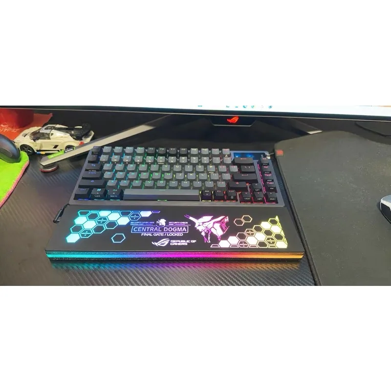 RGB Keyboard Plam Rest  Luminous Custom Pattern Size ARGB Wrist Rest Pad for 65/87/104% Mechanical Keyboard Accessory Plam Stree