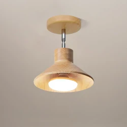 Indoor 12W E27 LED Wood Ceiling Lamp Modern Style Rotation Home Hotel Bedroom Bedside Living Room Reading Log Wall Light