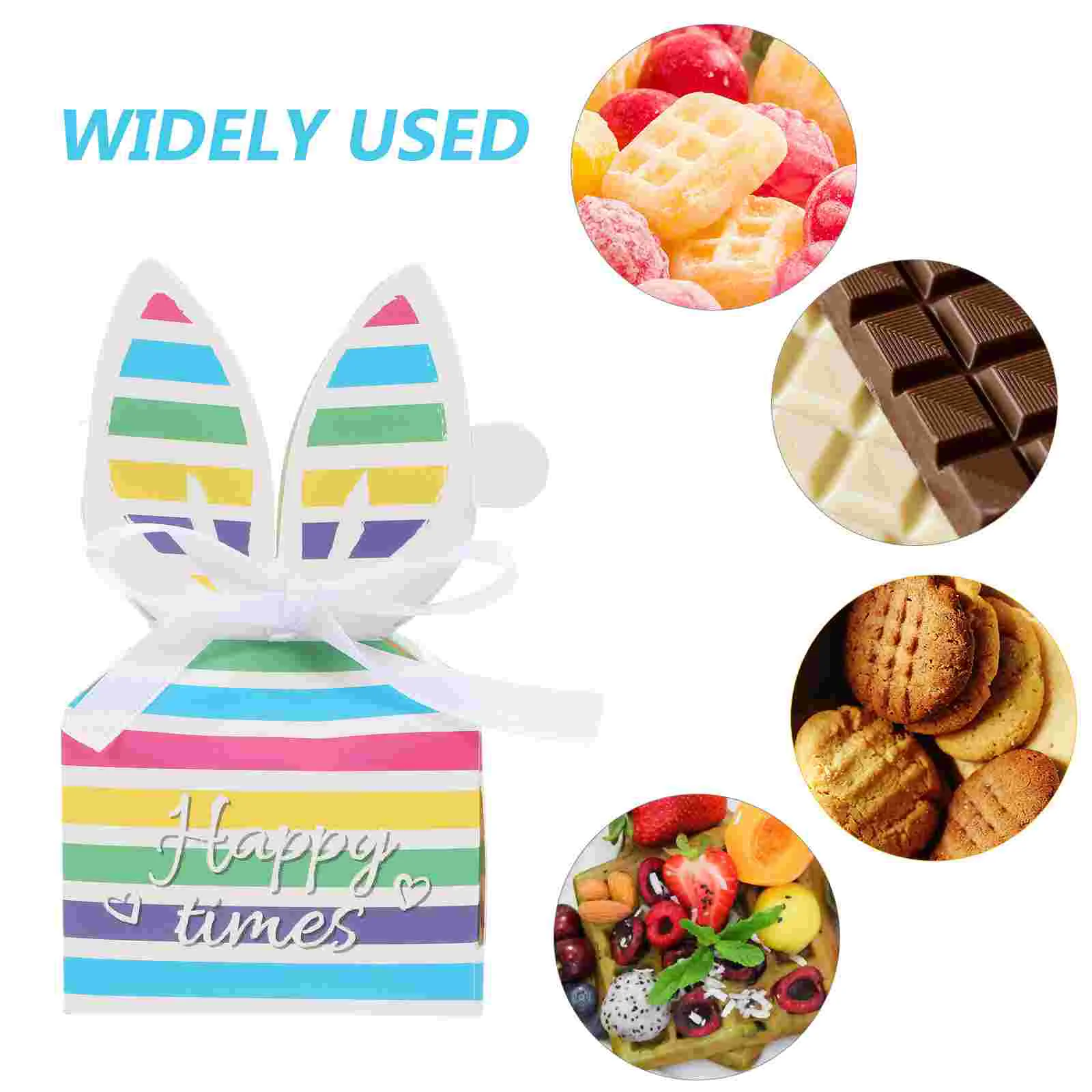 10 Pcs Rabbit Gift Box Bunny Candy Boxes Easter Party Bags Kids Gifts Carton Goody Happy Times Favors Paper Wrapping Child