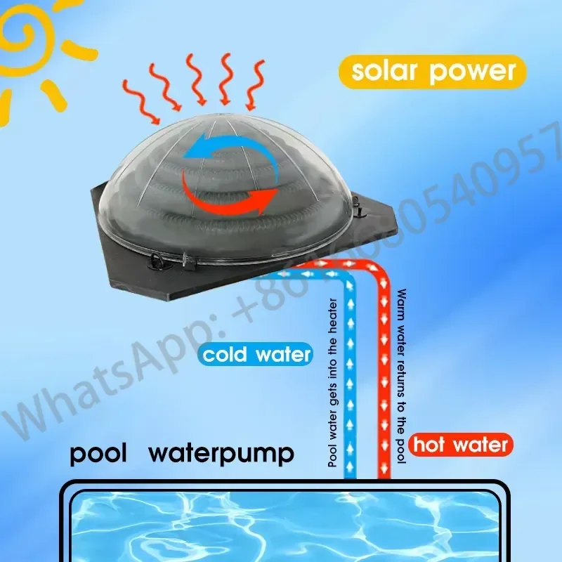 Portable Pool Solar Heating System Pool Heater Controller Swimming Solar Heat Pump Water Heater for Above Ground Pool - view 4