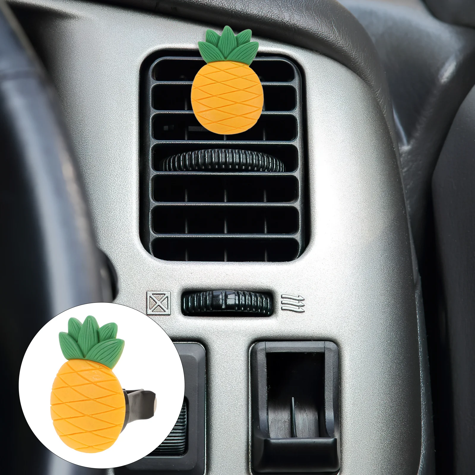 

2pcs Car Air Freshener Clips 3D Food Design Adjustable Vent Aroma Diffuser Long-Lasting Scent For Car Interior Decor Vehicle
