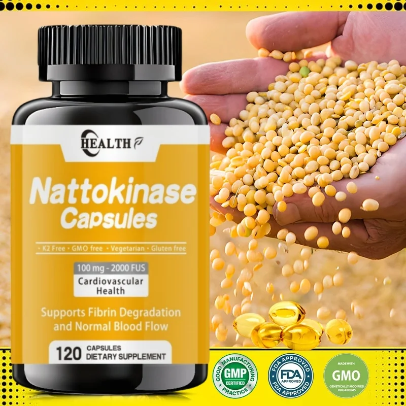 Nattokinase-Ergänzung 2000 Fu-Portionen, 120 Kapseln (aus Natto, Japan) System enzym