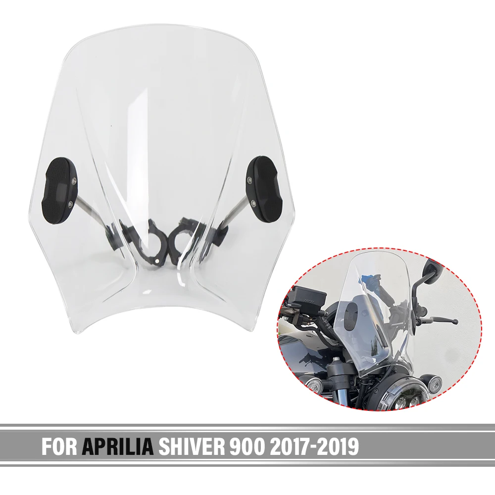 

For APRILIA SHIVER 900 2017-2019 2018 Motorcycle Windshield Windscreen Round Headlight Street Bikes Wind Deflectors