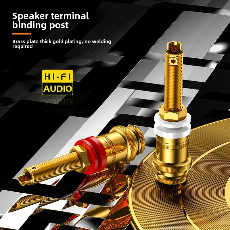 

DM2 беспаяные аудиофильские Hi-Fi разъемы типа U с толстым золотым покрытием из чистой меди, латунные клеммы для аудиокабелей и акустических систем