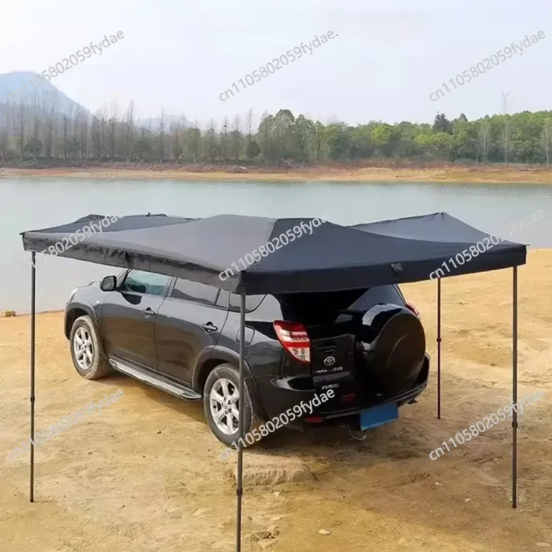 360 Extended Car Side Tent Large Oxford Fabric Rainproof Sunscreen Legless Fan Awning Car Side Outdoor Camping