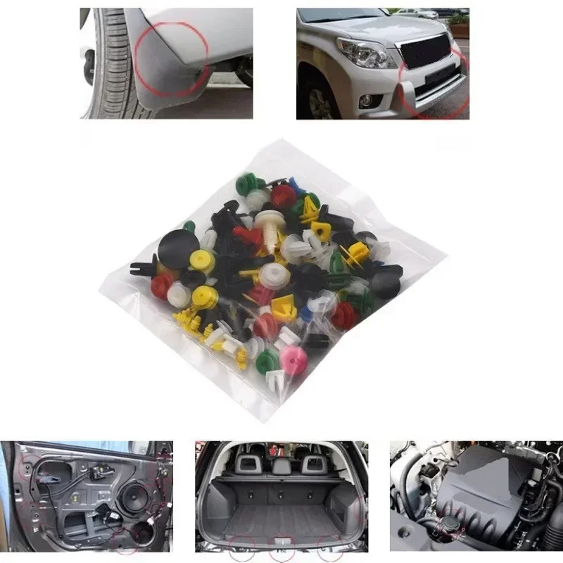 Universal Mixed Auto Fastener Car Bumper Clips Retainer Rivet Door Panel Liner for All Random Delivery