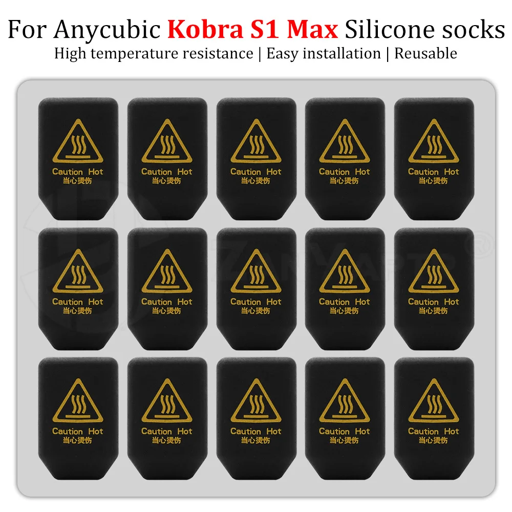 High Temp Silicone Sock For Anycubic Kobra S1 Max 3D Printing Hotend Cover Stable Printing Replacement Accessory