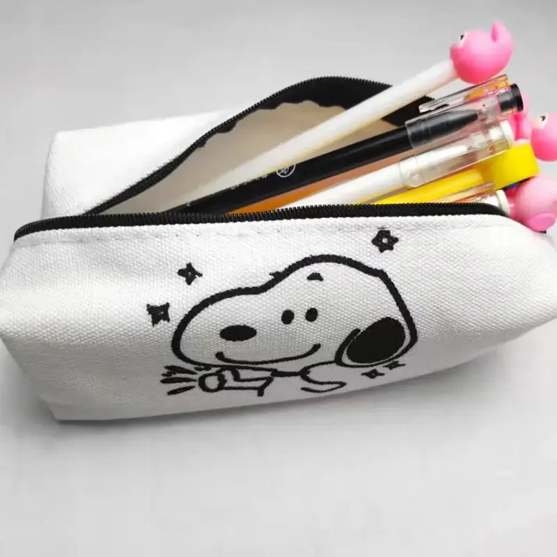 Snoopy Pencil Case Anime Kid Large Capacity Stationery Box School Students Supplies Cute Women Cosmetic Travel Storage Bag Gifts