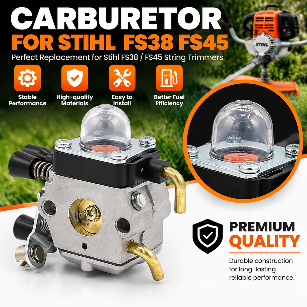 FS38 Brushcutter Carburetor For Stihl FS45 FS46 FS55 FS55R FS55RC FS74 FS75 FS76 FS80 FS85 KM55 HL45 String Trimmer Parts Carb