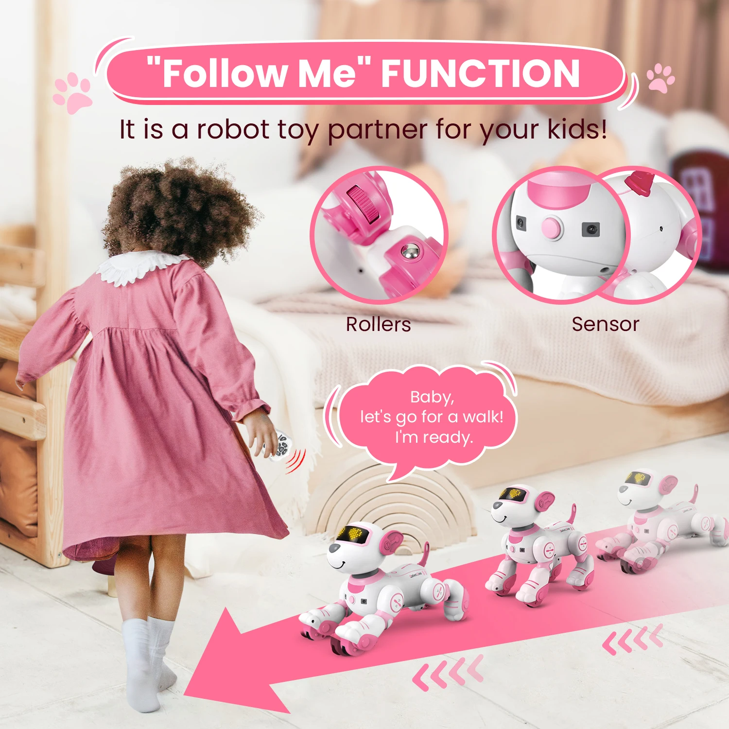 RC Robot Electronic Dog Programmable Intelligent Interactive Stunt Robot Dog Singing Dancing Walking Pet Dog Toy Children\'s Toys