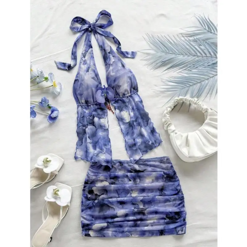 

Retro Tie Dye Print Knitted Me Bal Tank Top Strap Vest L 2230 Sle Cross-Border Casual Sportswear Set for Men