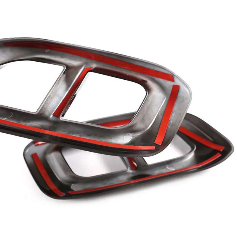 2 pçs carro de fibra carbono textura silenciador tubo escape cauda capa guarnição para mercedes benz gle350 gle450 glc gls w167 x253 x167 2020