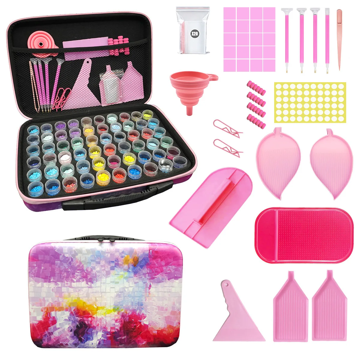 Diamond Painting Tools sets 5D Diamond Painting Accessories Kits Storage Box Roller Point Sticker Drill Pen Set