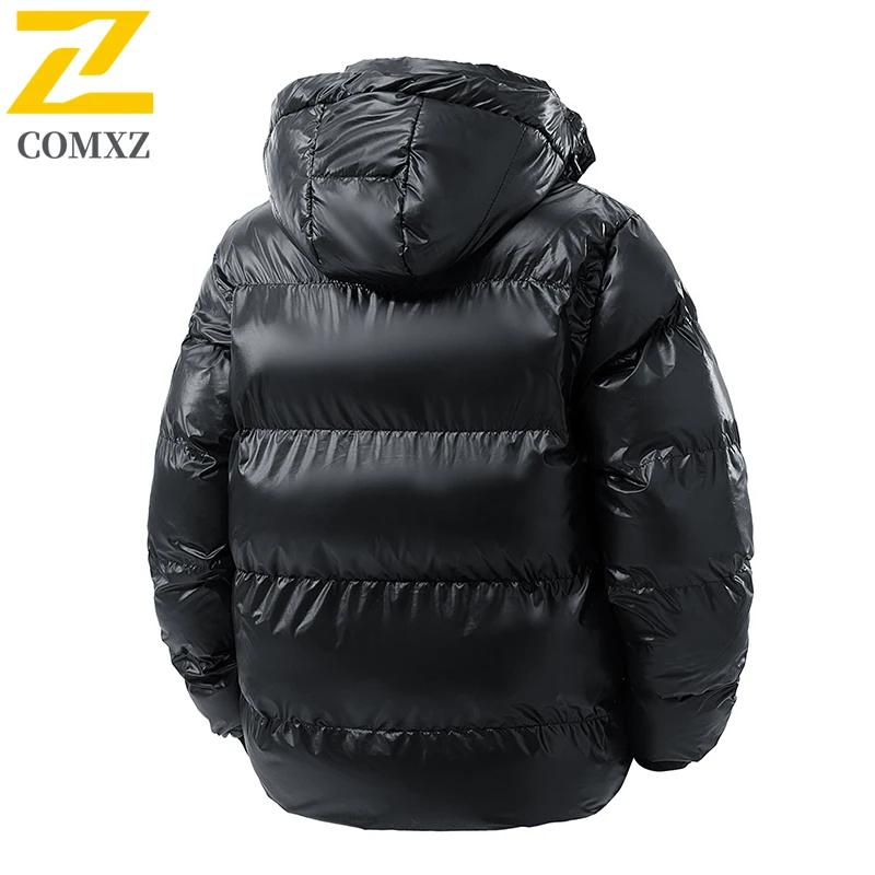 2025 Winter Lightweight Jacket Men's Luxury Black Gold Bright Waterproof Down Cotton Padding Coat Women Trendy Warm Puffer Parka