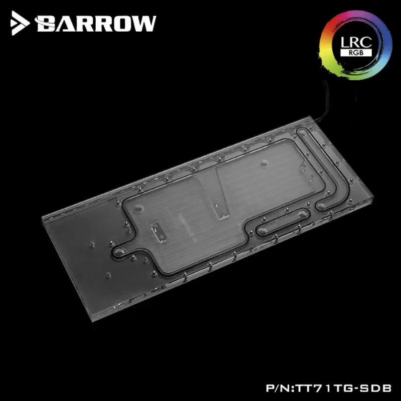 Barrow TT71TG-SDB V1 LRC 2.0 Waterway Plate for Tt View 71 TG/TG for Intel CPU Water Block & Single GPU Building