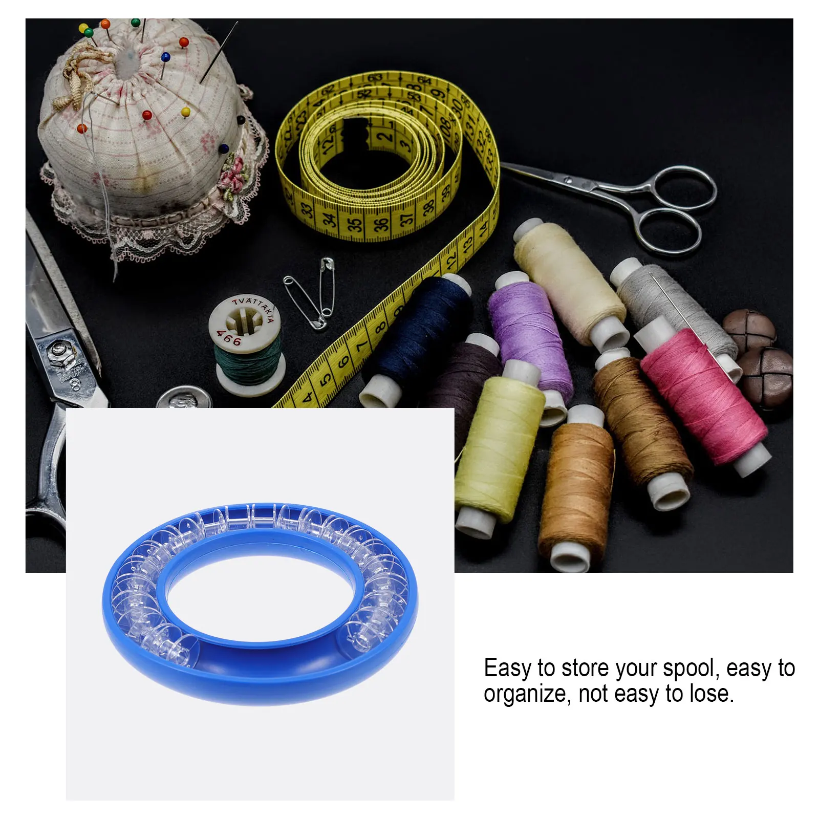 

Storage Box Bobbin Container Sewing Organizer Case Holders Machine Bobbins Plastic