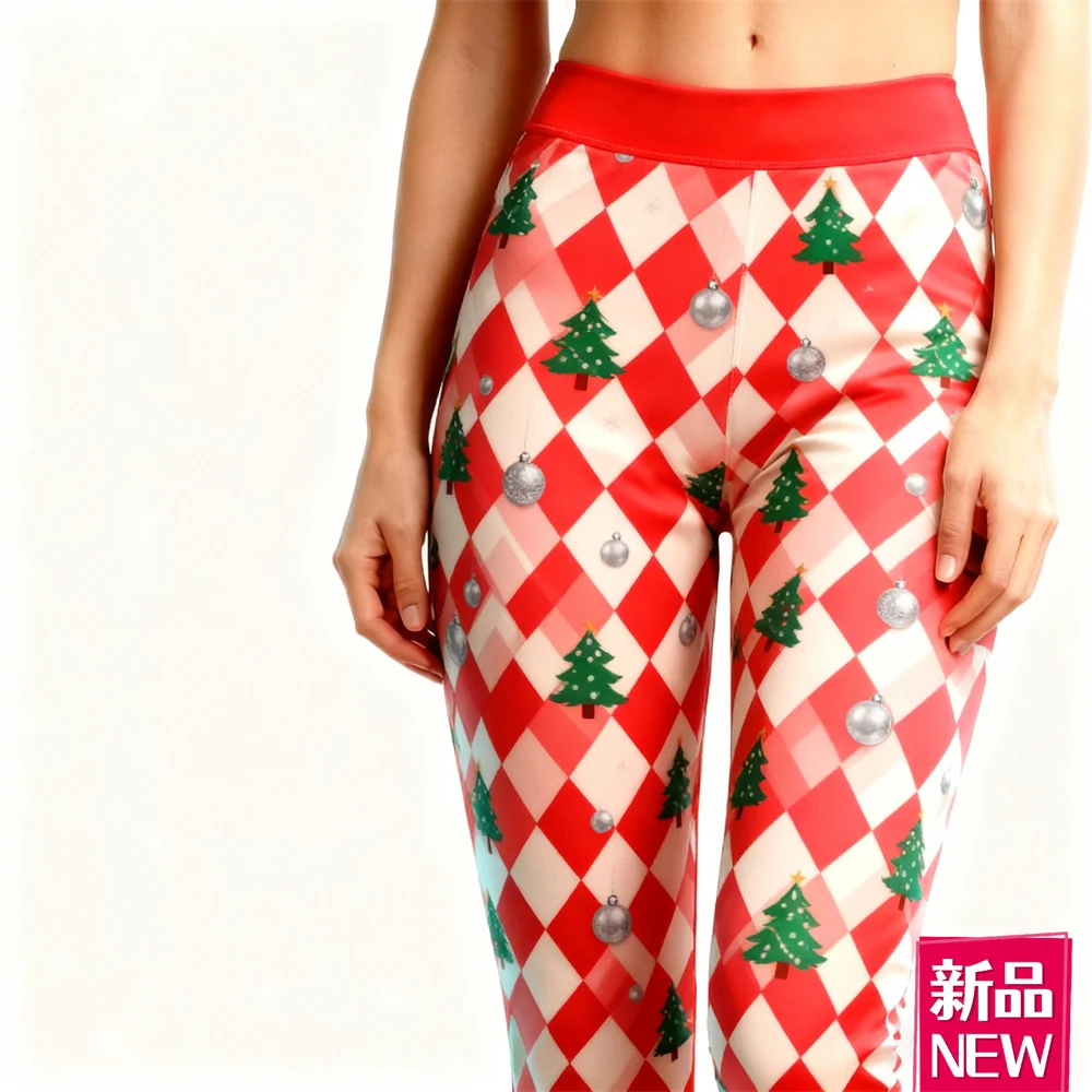 3D مطبوعة الأزياء منقوشة الرسم عيد الميلاد طماق المرأة في الهواء الطلق عارضة الرياضة السراويل المرنة الإبداعية مهرجان حزب الملابس