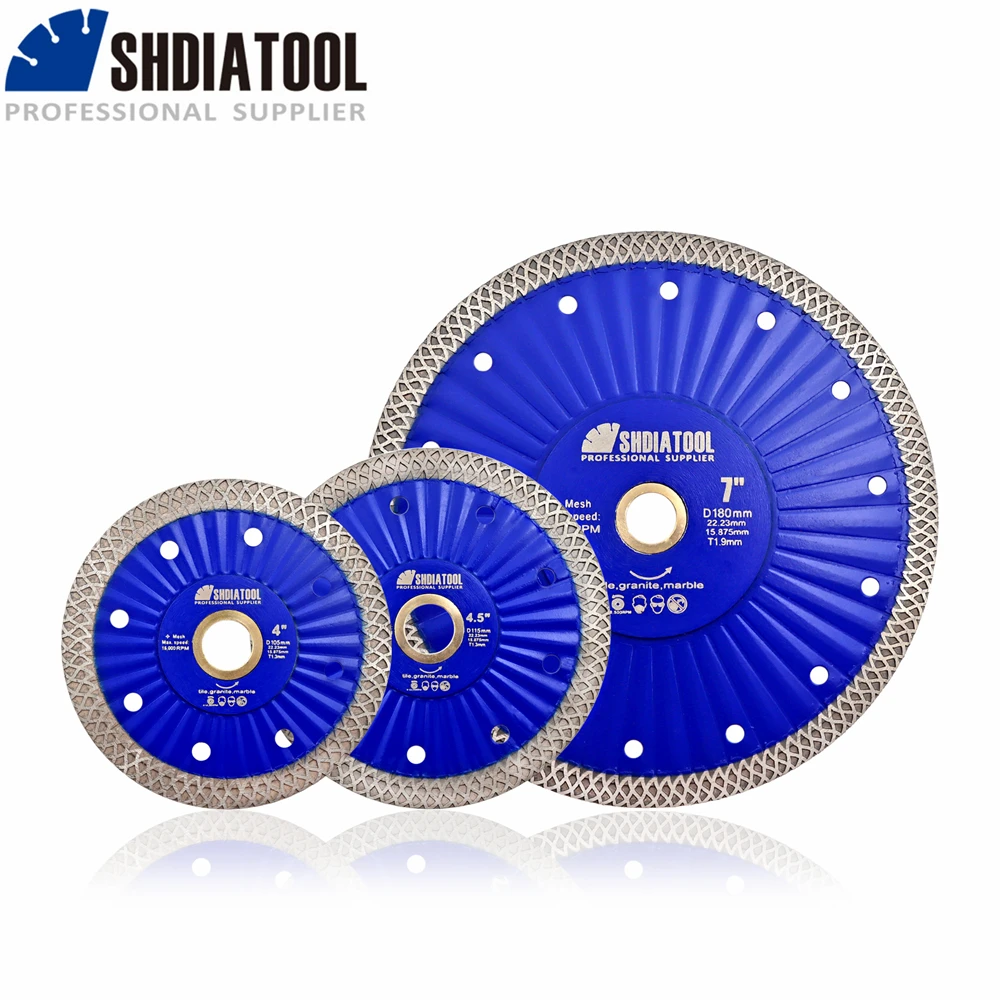 SHDIATOOL Turbo Cutting Disc Diamond Saw Blade 105/115/180mm Circular Saw Tile Cutter Granite Marble Tile Ceramic Angle Grinder