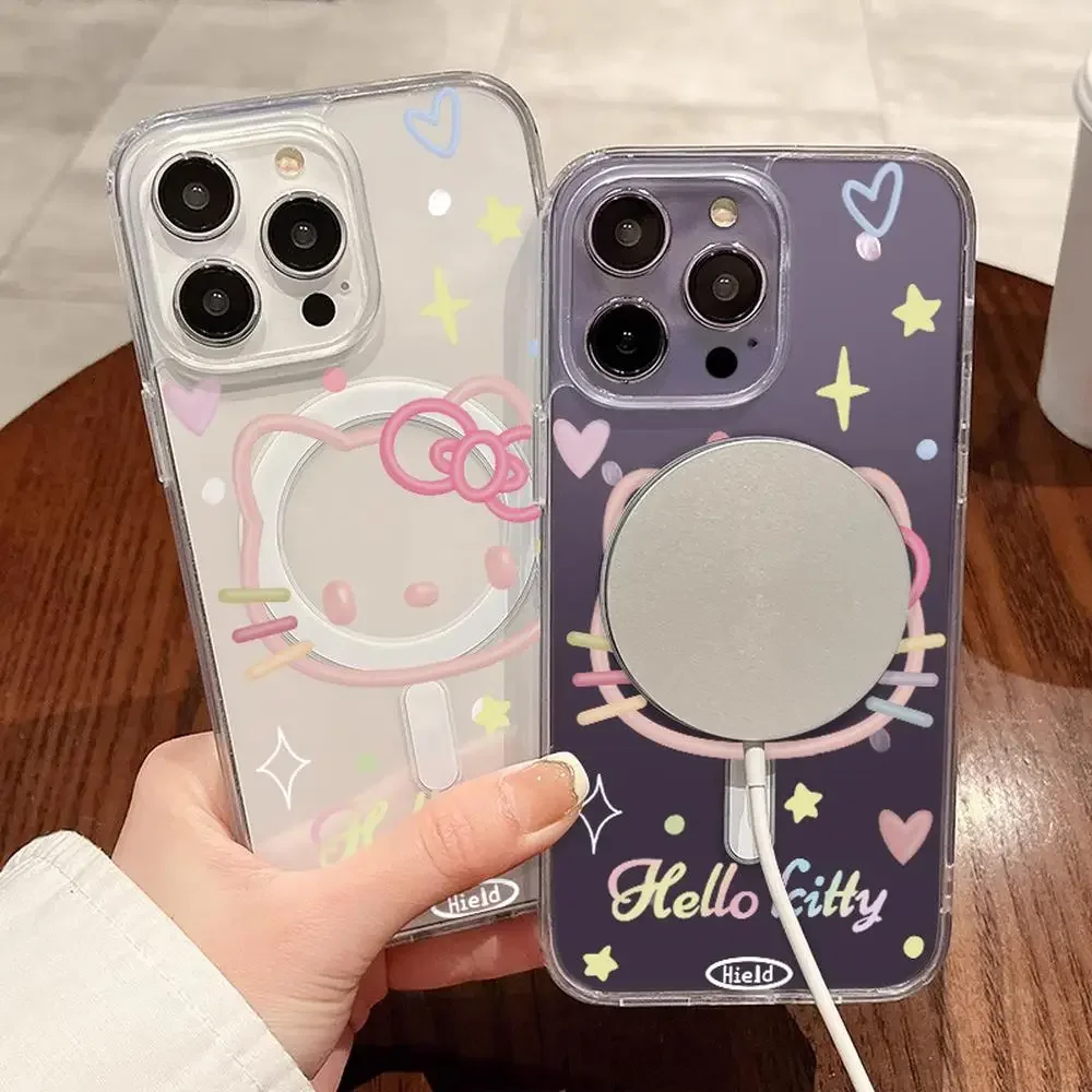 Hello Kitty Iphone 16 Pro Max เคส Iphone 16/15/14/13/12/11/x/xs/xs Max/pro Max Woman Iphone 16 Pro Max เคส Kitty Cat สีชมพู
