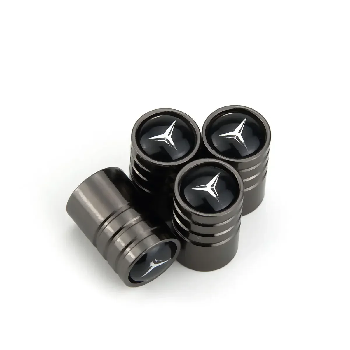 4PCS Anti-rust for W210 W203 W204 W205 W211 W212 C180 A200 CLA CLK CLS Car Wheel Tire Valve Stem Caps Cover key ring