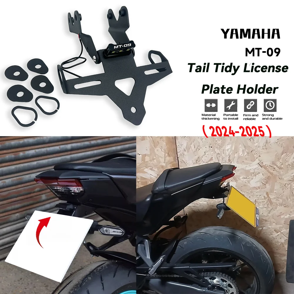

For Motorcycle Accessories Rear Fender Registration Bracket License Plate Holder Frame Tail Tidy MT-09 SP MT09 2024 2025