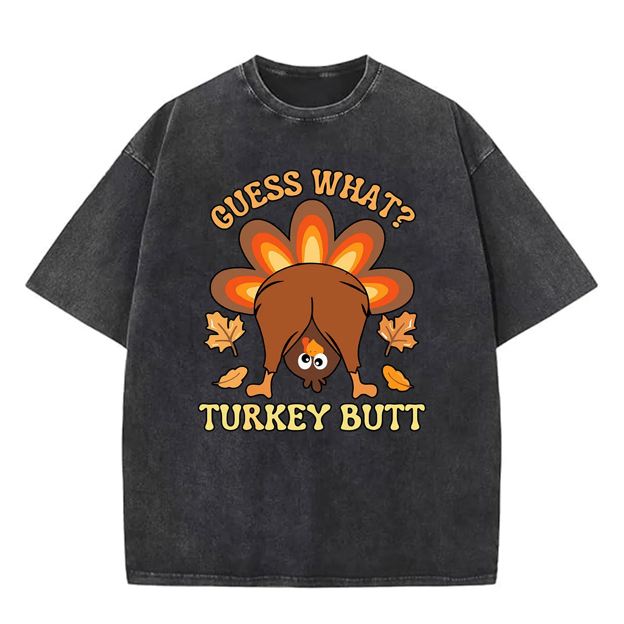 تي شيرت Guess What، تي شيرت برسومات مغسولة كبيرة الحجم، تي شيرت قطني 100% للرجال، ملابس هيب هوب كلاسيكية فضفاضة