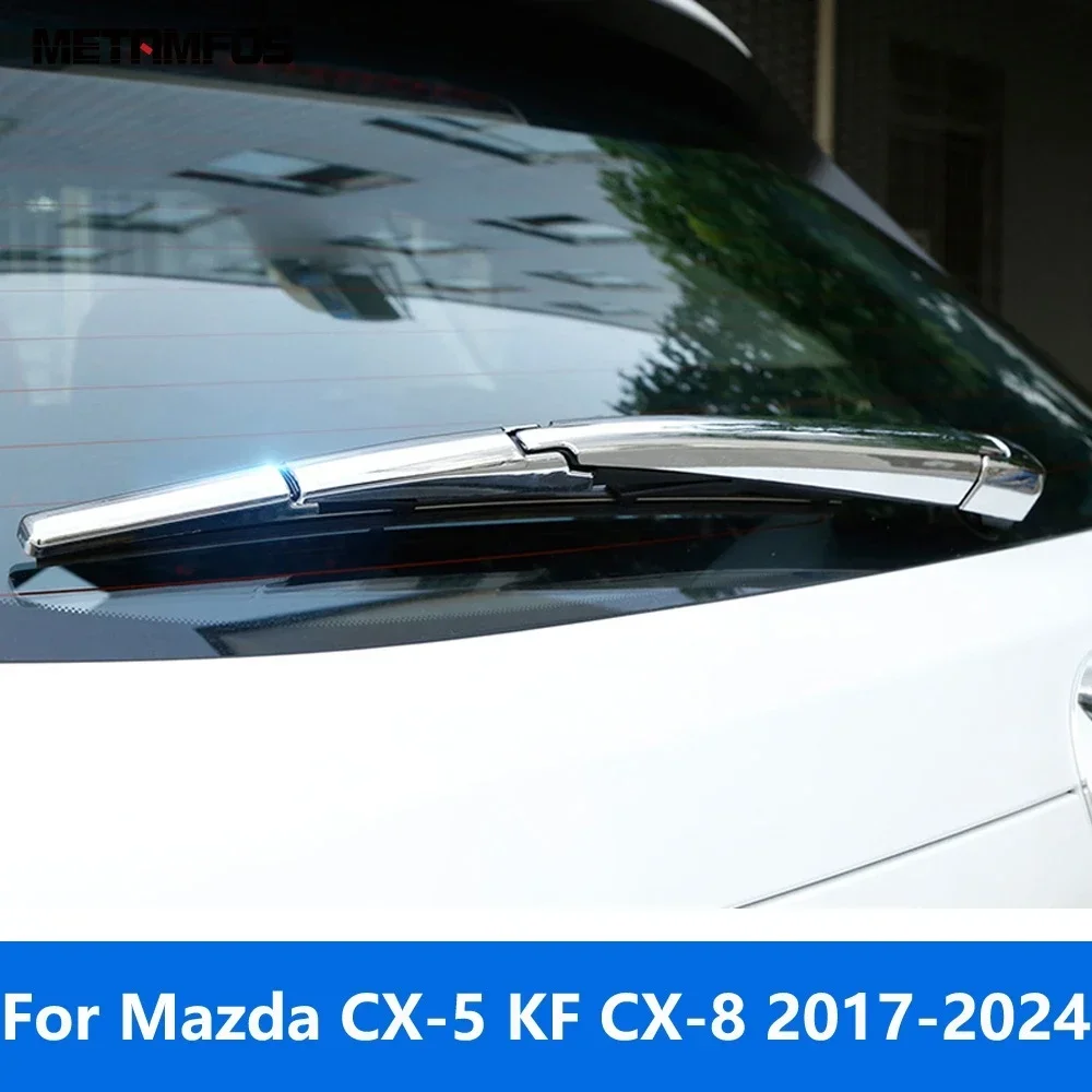 Exterior Accessories For Mazda CX5 CX-5 KF CX8 CX-8 2017-2023 2024 Chrome Rear Window Wiper Cover Trim Windshield Wash Strip