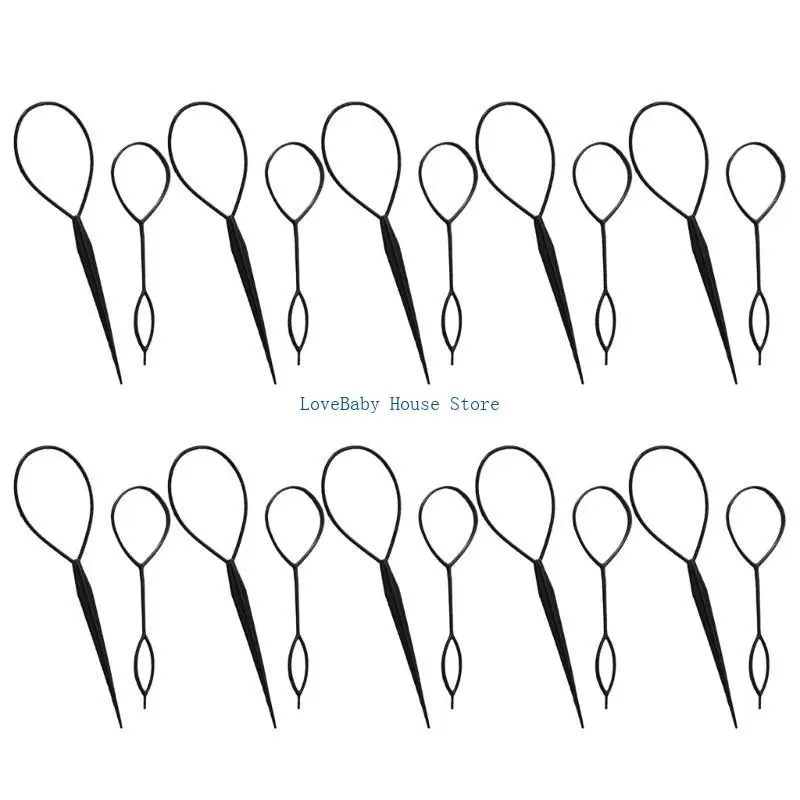

BX0D Topsy Hair Tail Tool Women Hair Braiding Tool Set 10Pair Hair Shaping Tool